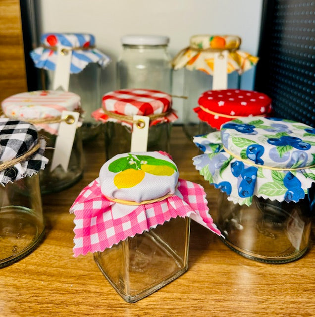Homemade Fabric Jar Covers