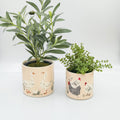 Chicken and friends Ceramic Pot