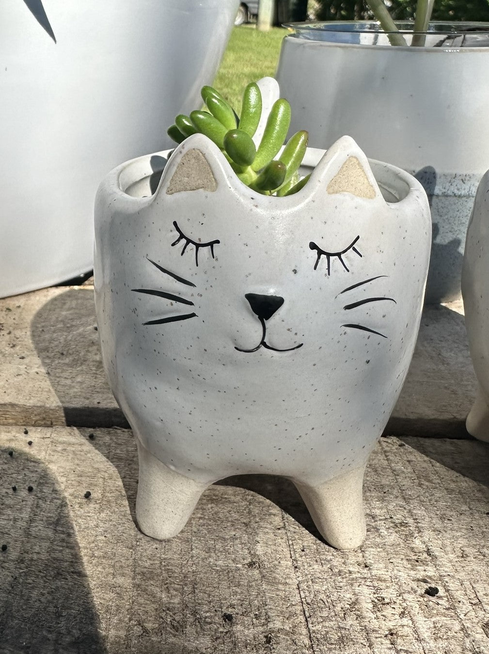 Cute Kitty Cat Ceramic Pot