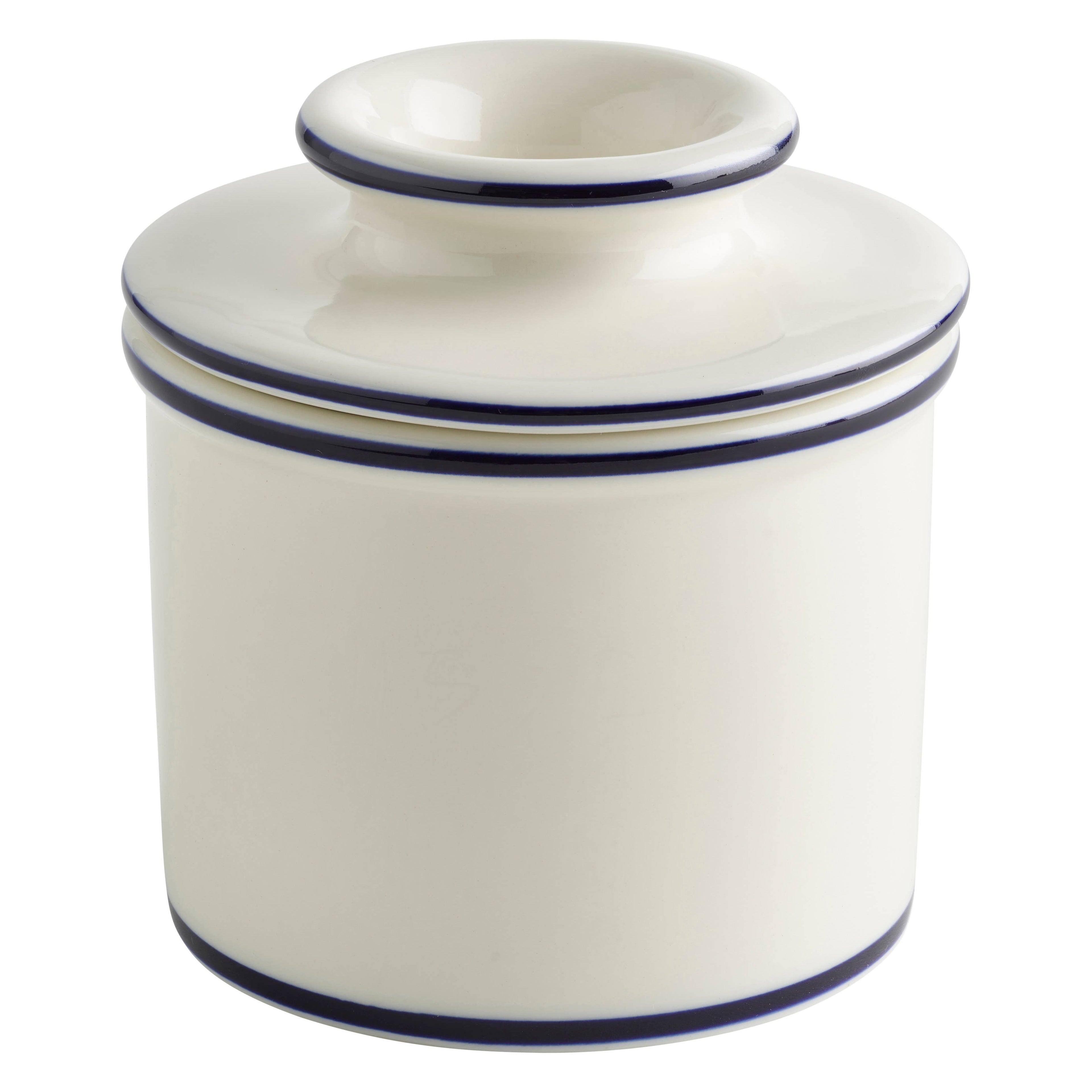 The Original Butter Bell® Crock - Bistro Blue Trim