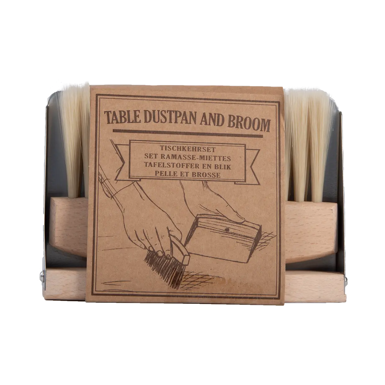 Table Dustpan and Broom - wood