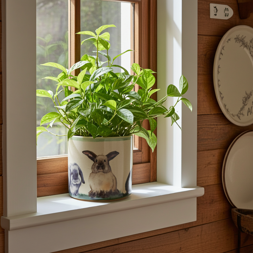 Bunny Indoor Ceramic Pot