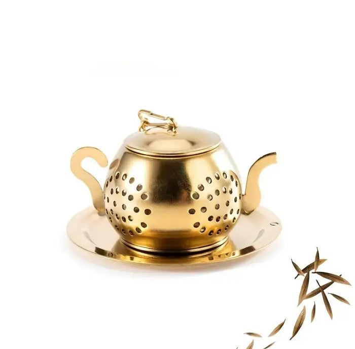 Tea Infuser | Golden Teapot with chain