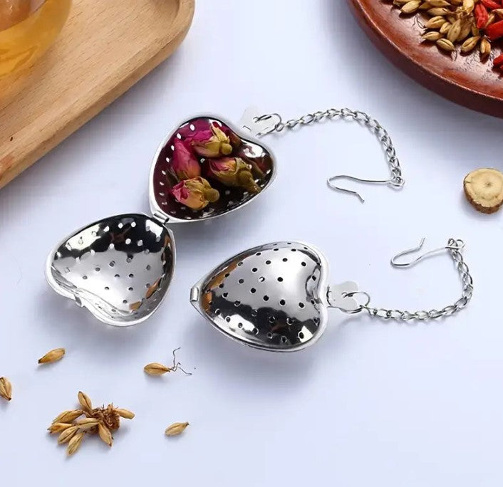 Tea Infuser - Heart shaped with chain