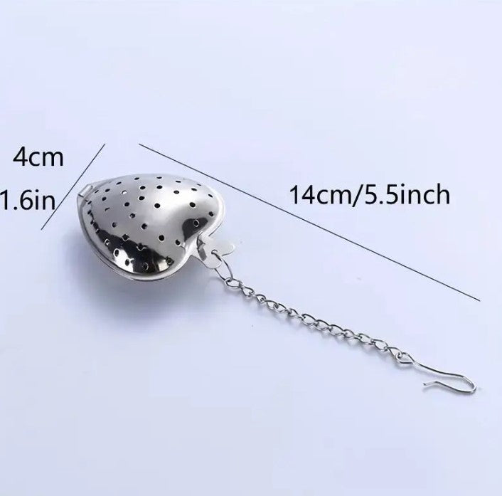 Tea Infuser - Heart shaped with chain